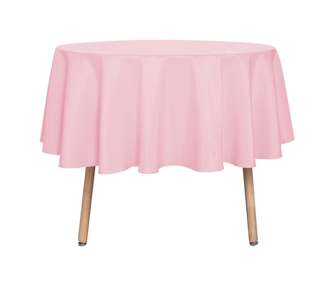 Pink Round Table Linen
